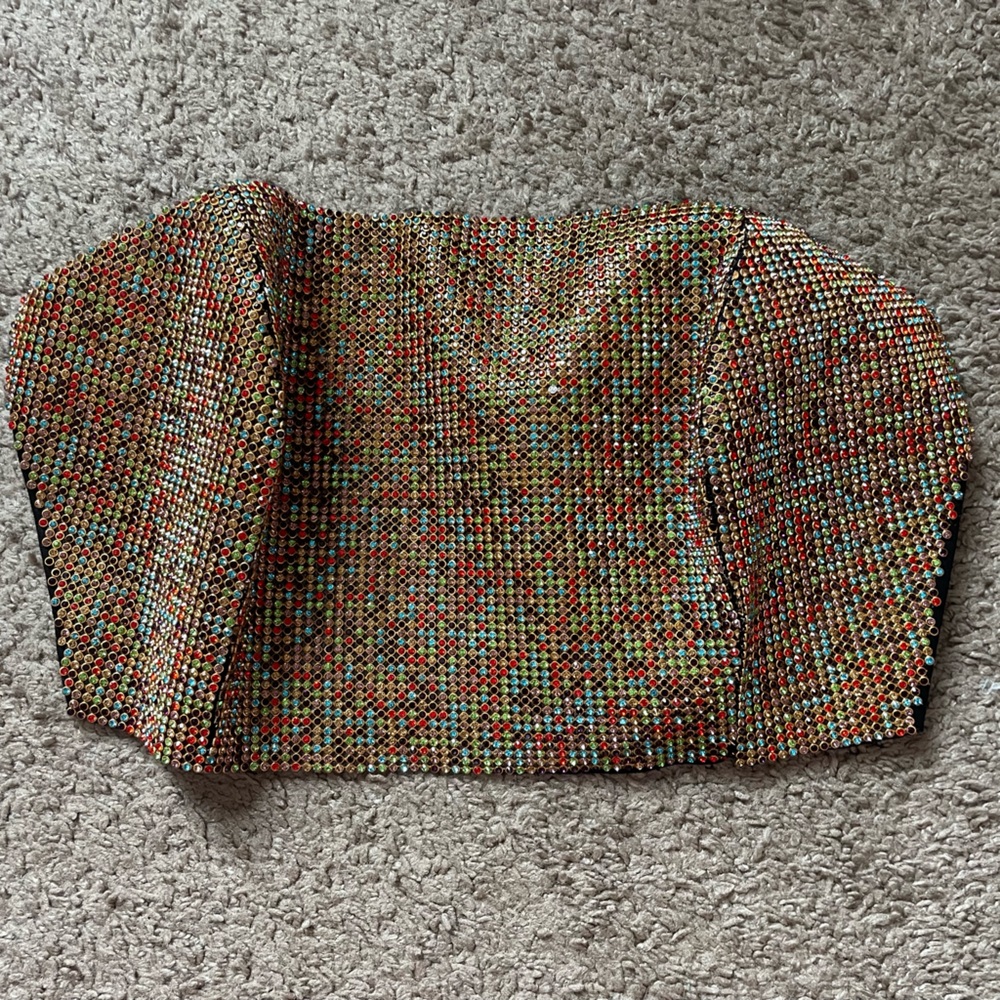 Rainbow Sequent tube top size medium